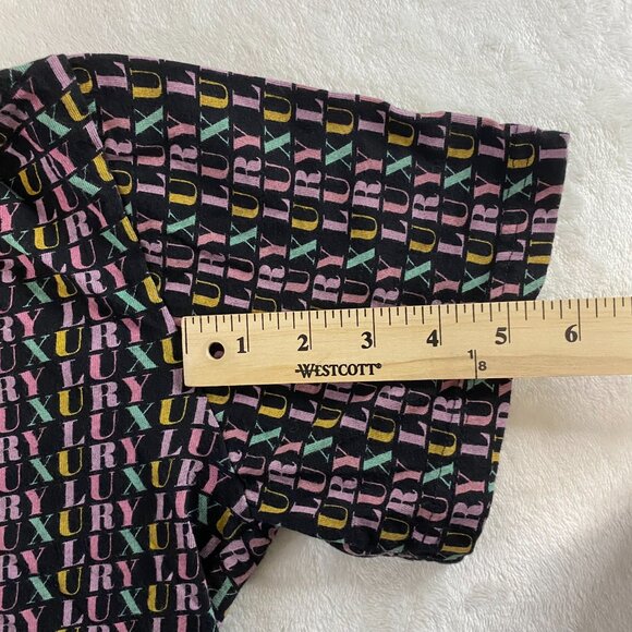 Eighty Eight Brand Black T-Shirt LUXURY Monogram Print Short Sleeve Large - Picture 8 of 8